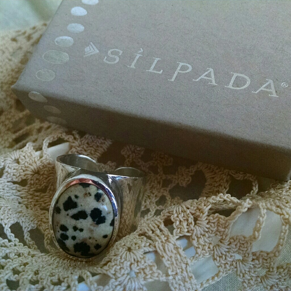 Rare/Retired Silpada Dalmatian Jasper Ring